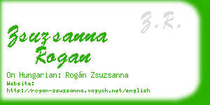 zsuzsanna rogan business card